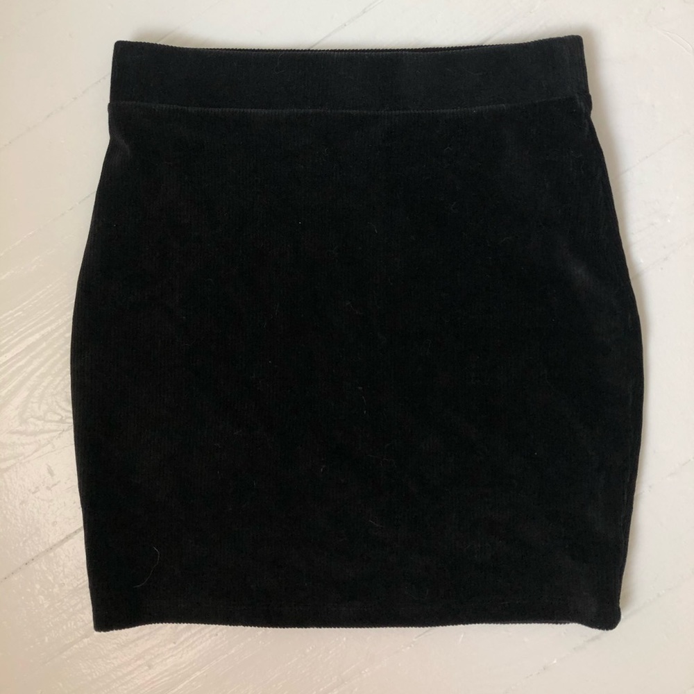 Velvet Mini Skirt